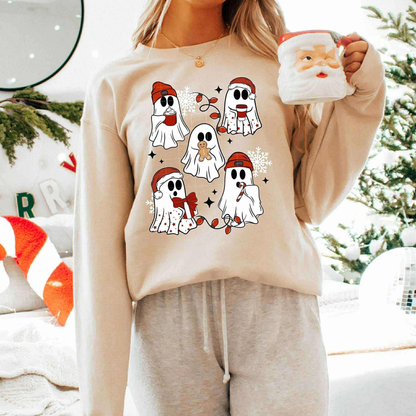 Gingerbread Peppermint Ghost