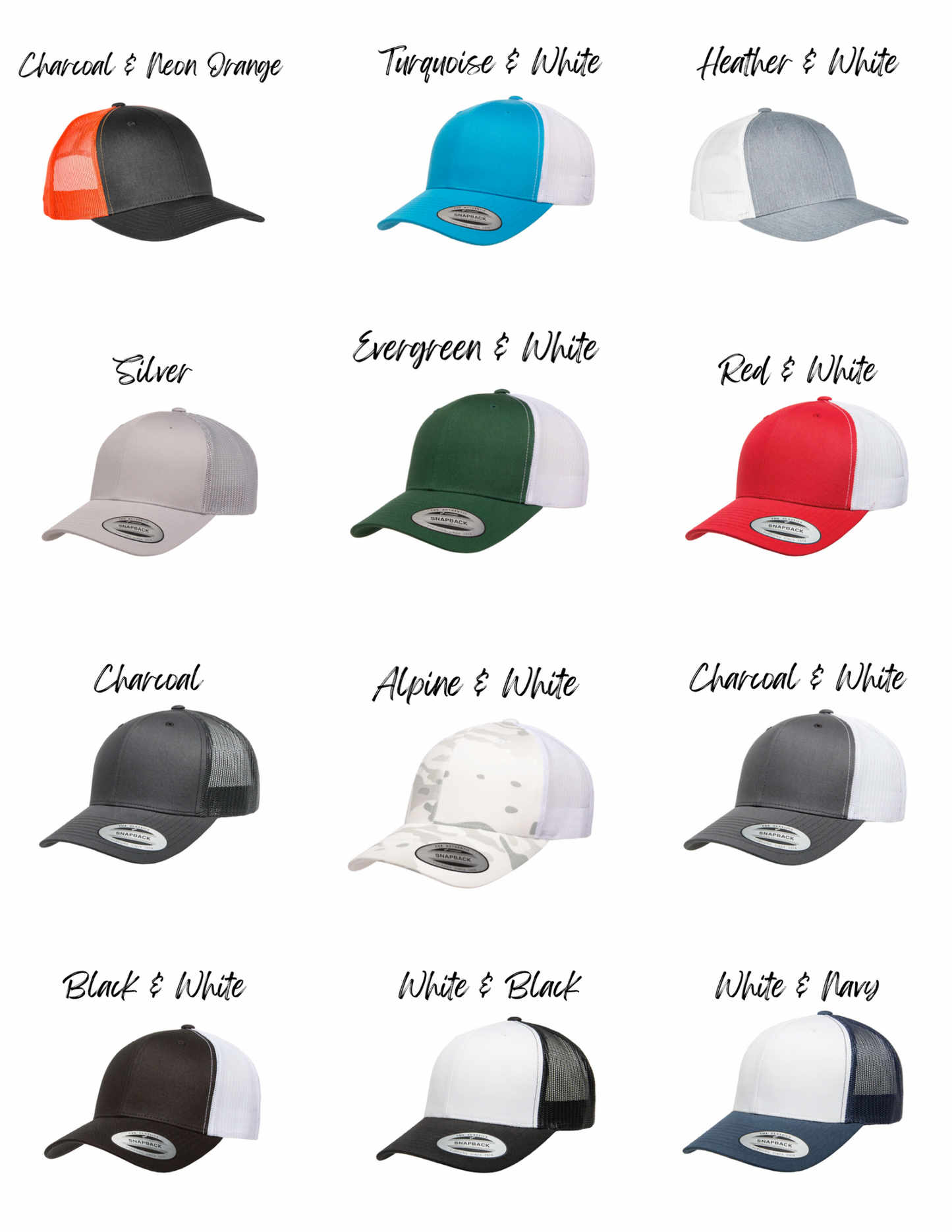 Custom Snapback Hats - Curved Bill
