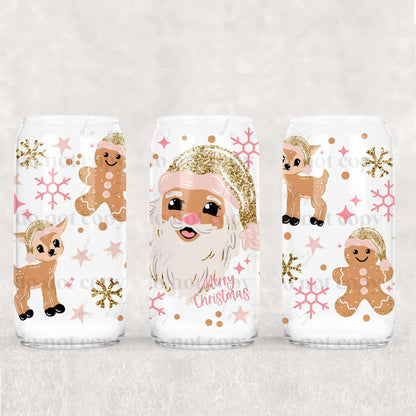 Gold Glitter Santa