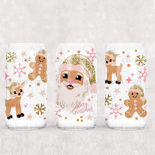 Gold Glitter Santa