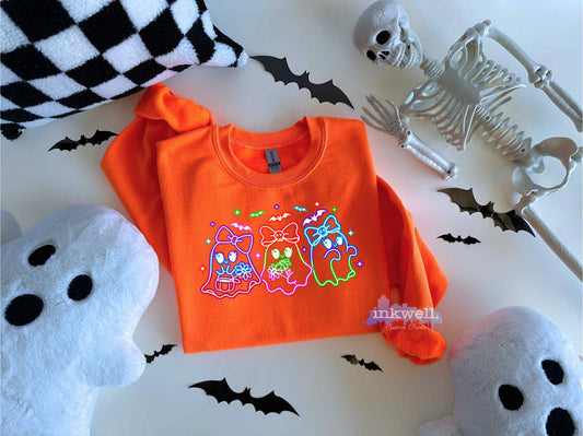 Neon Spooky Ghosts